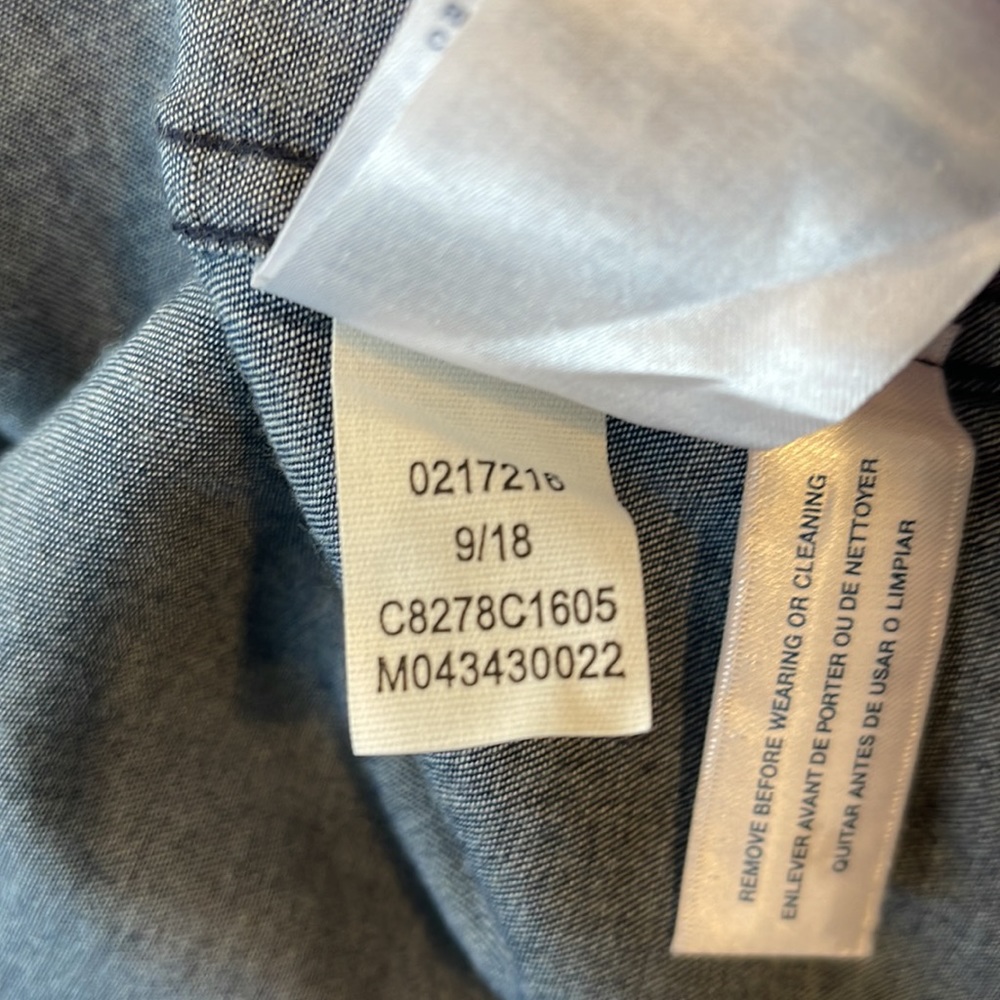 Tommy Hilfiger Button Up Casual Dress Shirt Navy Blue - Picture 7 of 9